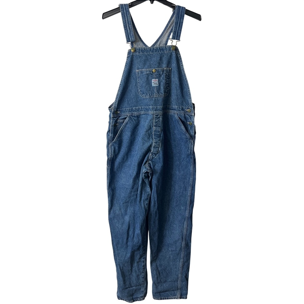 Pointer Brand Mens Denim Overalls Blue Made in USA Workwear Dungarees Size 38